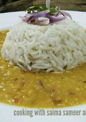 A picture of Bhagary chawal boiled rice #cookpadapp.