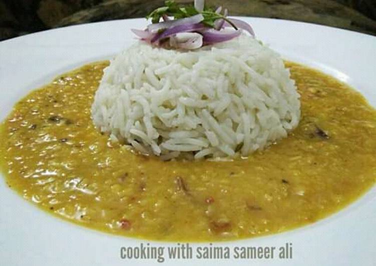 Recipe of Speedy Bhagary chawal boiled rice #cookpadapp