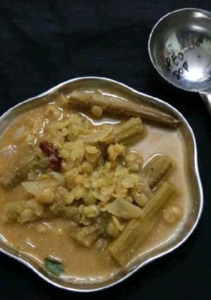 A picture of Drumstick - Mango Curry.