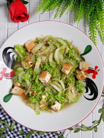 Langkah Gampang Menyiapkan Resep Tumis Sawi Putih+Tahu Aroma Terasi yang  Bikin Ketagihan Anti Ribet, Mantap Sekali