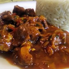 A picture of Chicken Gizzards in garlic sauce.