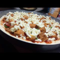 Chicken Tikka Pizza 👅😋 A picture of Chicken Tikka Pizza 👅😋.