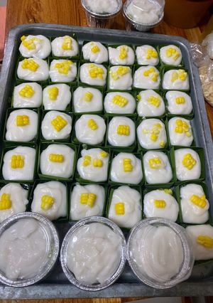 รูปของ ตะโก้สาคูใบเตยข้าวโพด