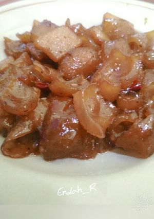 Foto resep Oseng kikil pedas manis