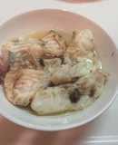 港式鹹檸檬蒸平目魚+燉飯