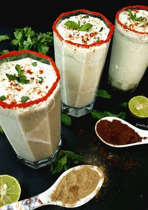 A picture of Masala Salted Lassi.