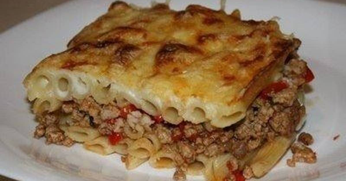 Пирог из макарон и фарша рецепт