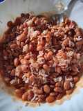 Alubias con tomate y arroz (vegan)