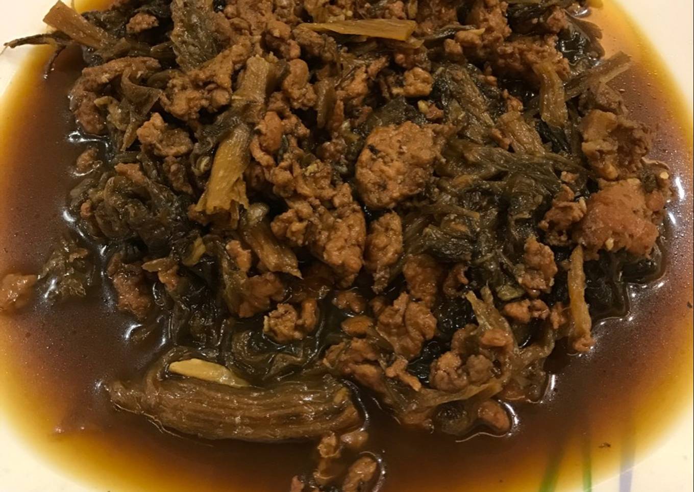 Sayur Asin cah Babi