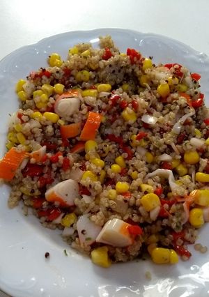 Una foto de Ensalada de quinoa con vinagreta de menta