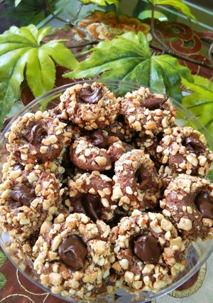 Foto resep Peanut Choco Thumbrint Cookies