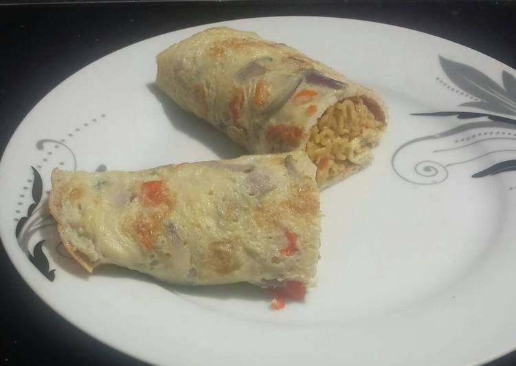 Recipe of Perfect Noodles in omelette wrap
