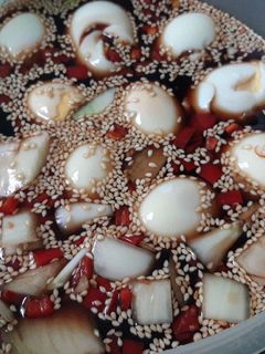 Hình của món Trứng ngâm nước tương.