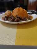 Beef Chemsha with Mashed Butternut and Potatoes