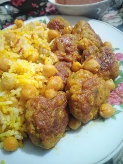 عکسی از دستور نخود پلو آبگوشتی