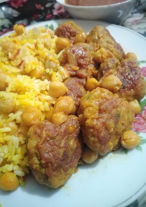 عکسی از دستور نخود پلو آبگوشتی