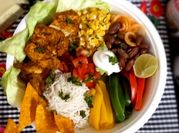 A picture of chicken burrito