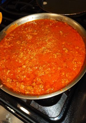 A picture of Ground beef for pasta or turkey.