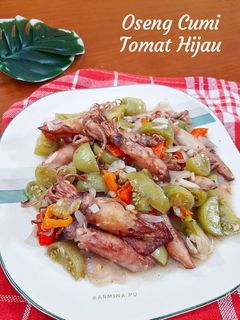 Foto resep Oseng Cumi Tomat Hijau