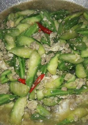 รูปของ ผัดบวบใส่หมู