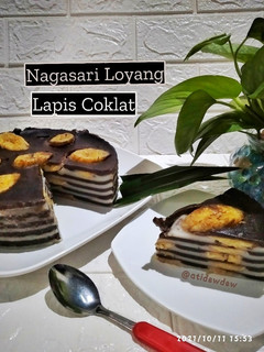 Foto resep *Nagasari Loyang Lapis Coklat*