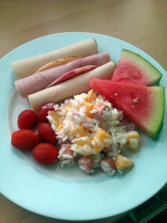 A picture of Vickys Rice Salad, GF DF EF SF NF.