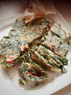 Foto resep Telur Dadar Daun Singkong
