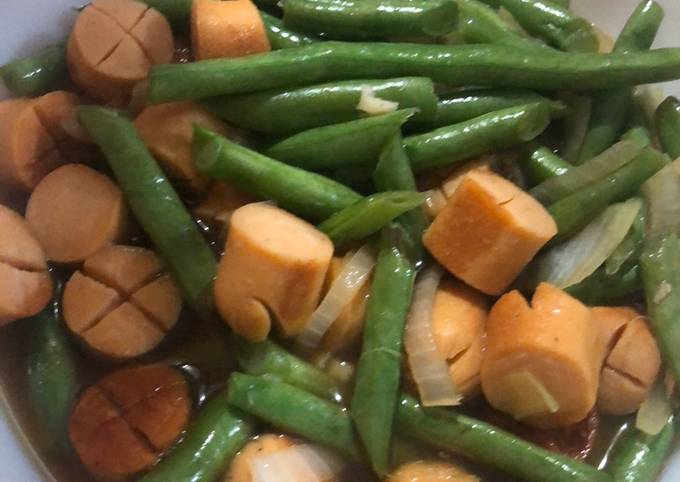 Resep Buncis sosis saus tiram - menu simpel sahur Anti Gagal