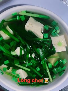 Hình của món Canh hẹ đậu hủ (chay).