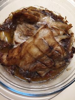 Una foto de Secreto ibérico al horno con vino tinto