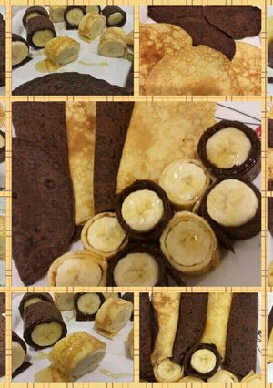 صورة لوصفة كريب حلو بالموز والعسل والقشطة 🍌🍯🍧