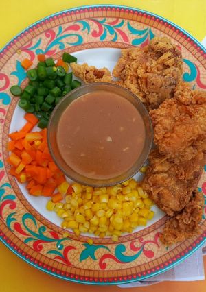 Foto resep Crispy Chicken Steak with Brown Sauce 😉