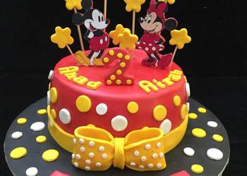 How to Recipe Yummy Mickey minnie mouse cake