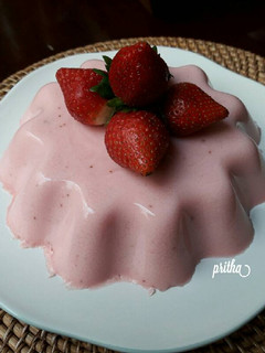 Foto resep Strawberry yoghurt pudding