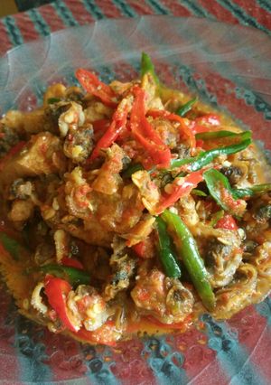 Foto resep Kerang tahu sambel pedas.