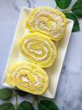 শিফন সুইস রোল কেক(Chiffon Swiss roll 🍰 cake)
