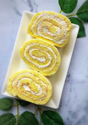 শিফন সুইস রোল কেক(Chiffon Swiss roll 🍰 cake) রেসিপির প্রধান ছবি