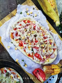 নো ইস্ট তাওয়া পিজ্জা (no yeast tawa pizza recipe in Bengali) রেসিপির প্রধান ছবি