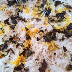 A picture of Vegetable dum biriyani.