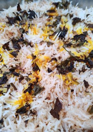 A picture of Vegetable dum biriyani.