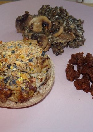 Une photo de Champignons farcis (vegan) (#1recette1arbre #onerecipeonetree #entreeschics)