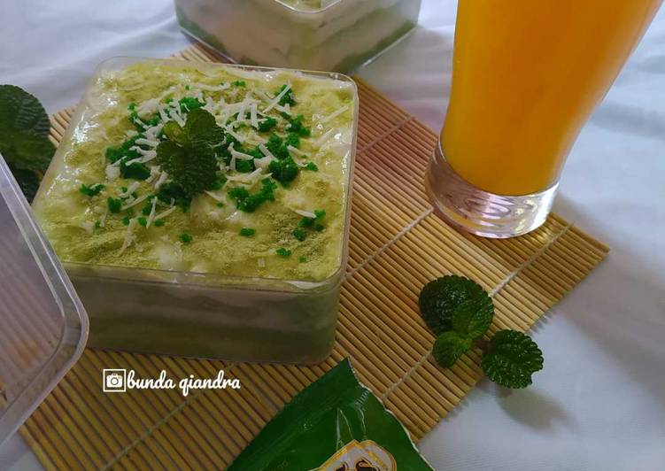 Resep Dessert box matcha Anti Gagal