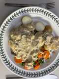 Pheasant breast in a sour cream sauce