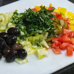 A picture of Cucumber & Capsicum Cheese Sandwich Filling.