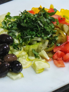 A picture of Cucumber & Capsicum Cheese Sandwich Filling.