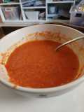 Sopa de tomate y morrón
