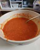Sopa de tomate y morrón
