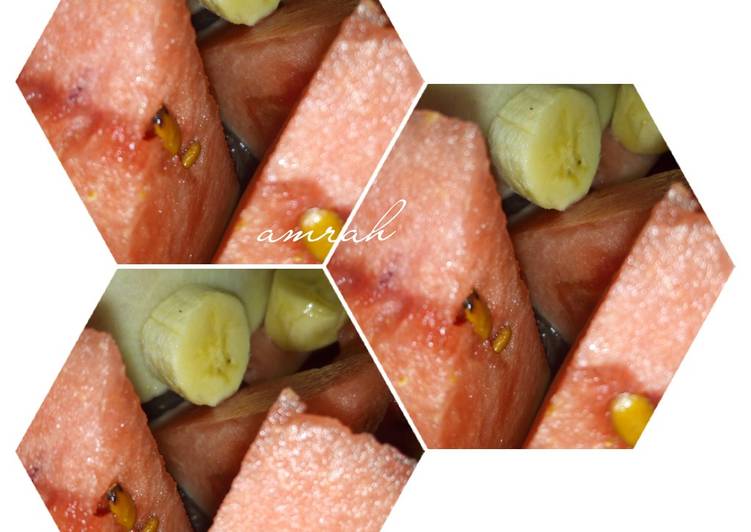 Simple Way to Prepare Quick Watermelon and banana