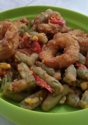Foto resep Buncis Seafood Saus Telur Asin