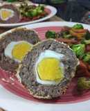 Huevos escoceses en freidora de aire